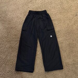Adidas Black Joggers with Cargo Pockets from Zumiez